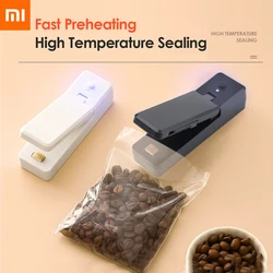 Xiaomi Mijia Mini Snack Sealer 2 IN 1 Heat Sealer Portable Rechargeable Handheld PVC Bag Vacuum Sealer Machine Kitchen Gadget