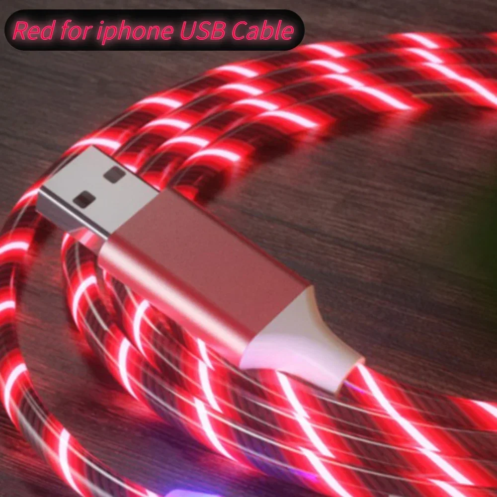 LED Light-Up USB Charging Cable - High-Speed 2.4A Charger Cord