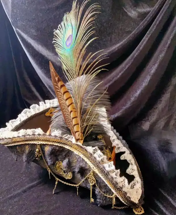 punk-pirate-cap-old-lace-cocked-hat-feather