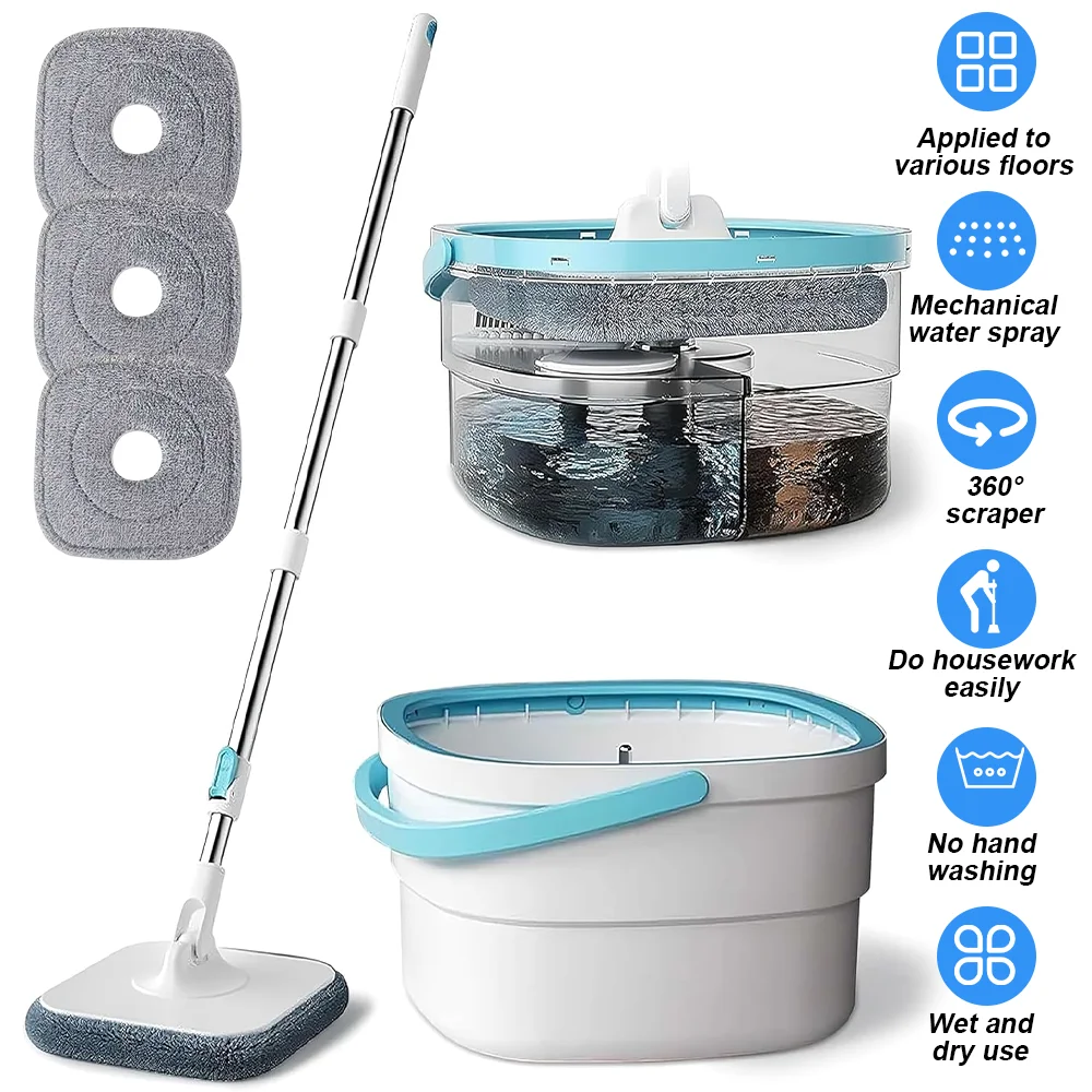 Mopp Ersatz Tuch Rotierenden Hand Frei Mopp Eimer Ersetzen Tuch Flache Mopp Tuch Starke Dekontamination Reinigung Werkzeuge – Detail 3