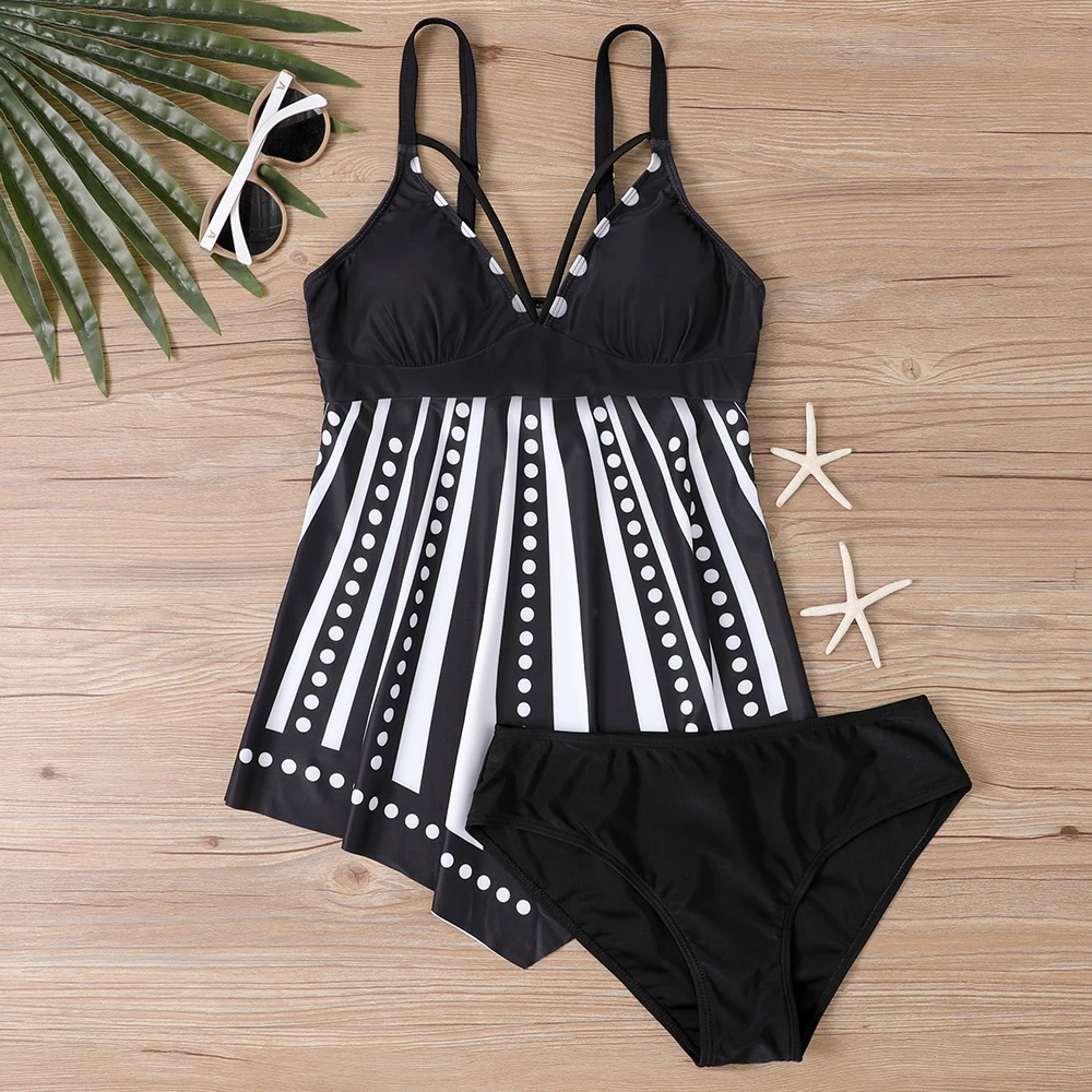 2023 Summer Fashion Comfort Beachwear New Women's High Waist Swimsuit New Design Printing Swimsuit Two Piece Set Bikini Set