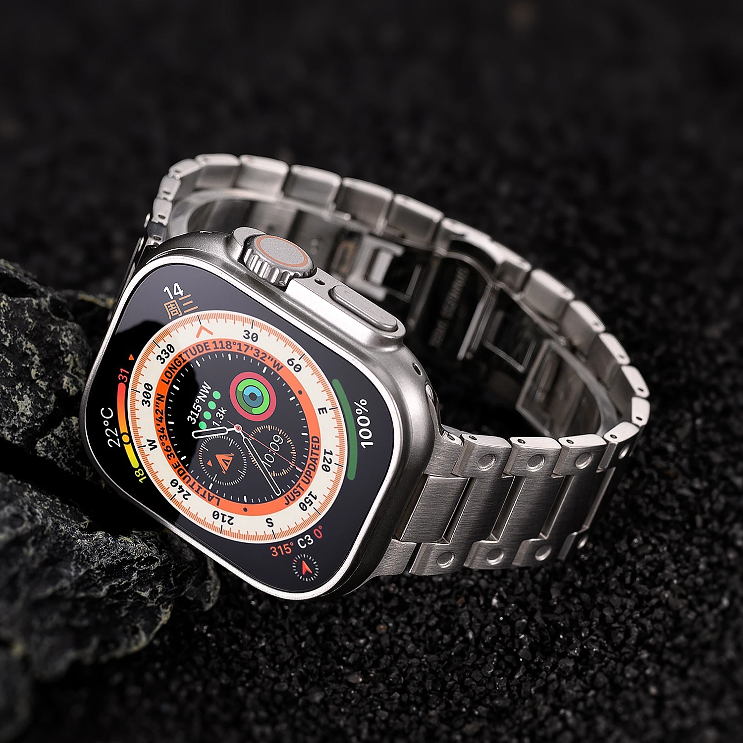 

Ремешок из нержавеющей стали для Apple Watch Band Ultra 1/2, браслет для IWatch SE 9 8 7 6 5 4 3 2 1, 49 мм 45 мм 44 мм 42 мм 41 мм 40 мм 38 мм