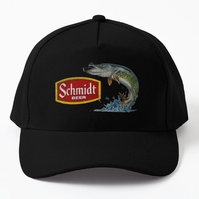 Schmidt Beer Vintage Fishing Pike Distressed Retro Baseball Cap