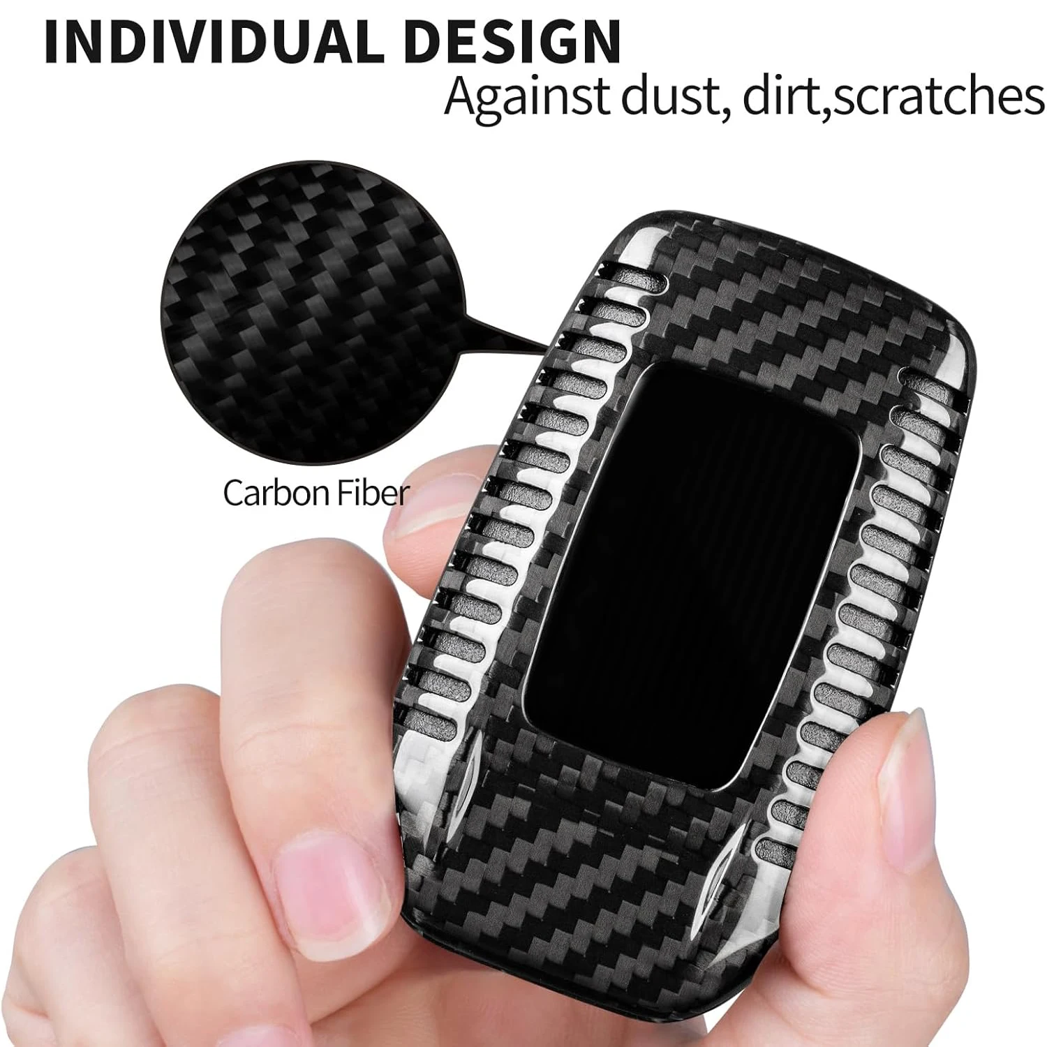 Funda Para Llave De Coche Toyota Con Diseño De Fibra De Carbono - Incluye Llavero, Compatible Con Camry, Corolla, RAV4 Y Más