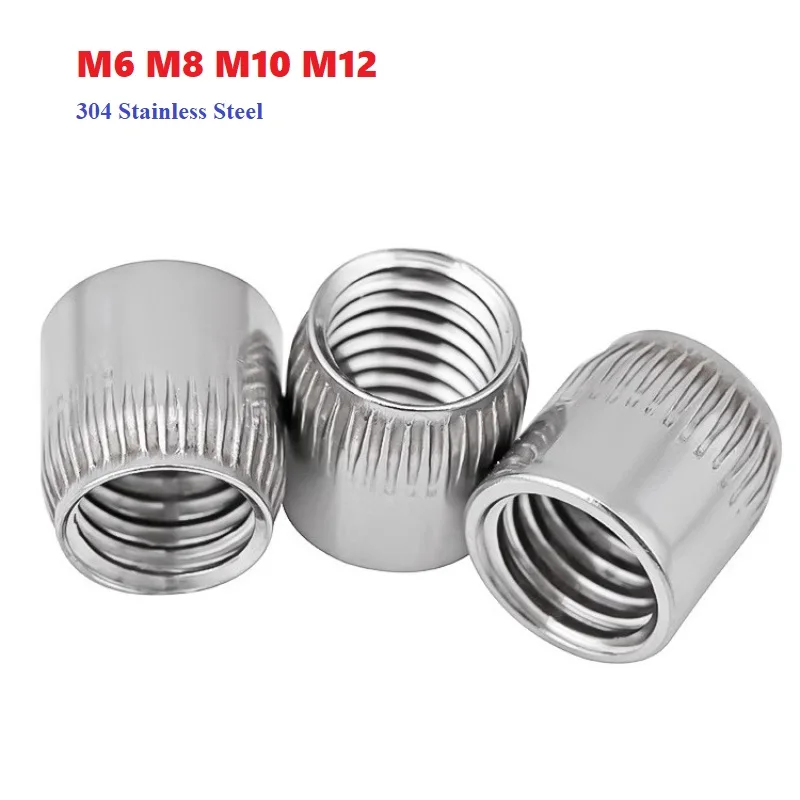 Description Picture 2 of itemM6 M8 M10 M12 304 Stainless Steel Female Thread Conical Cap Tapered Cone Nut Built In Expansion Knurled Nuts