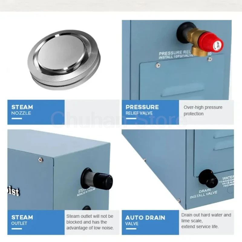 6KW Wet Sauna steam room engines steam bath generator hammam generator steam beauty salon spa steamer 4