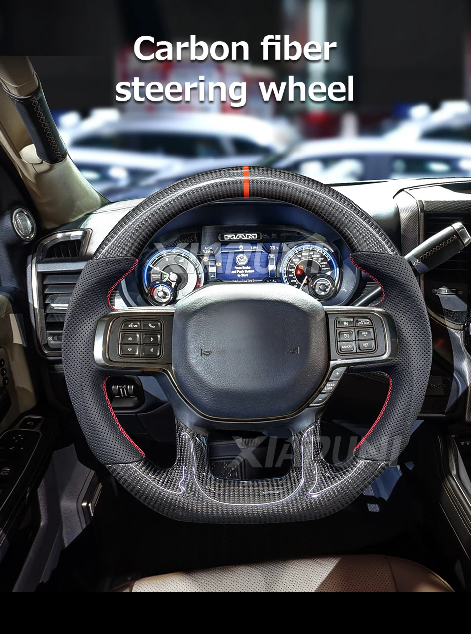 100% Carbon Fiber Steering Wheel For RAM 2018-2022 Customize Racing Wheel 18 - Racext 100% Carbon Fiber Steering Wheel For RAM 2018-2022 Customize Racing Wheel - - Racext 17