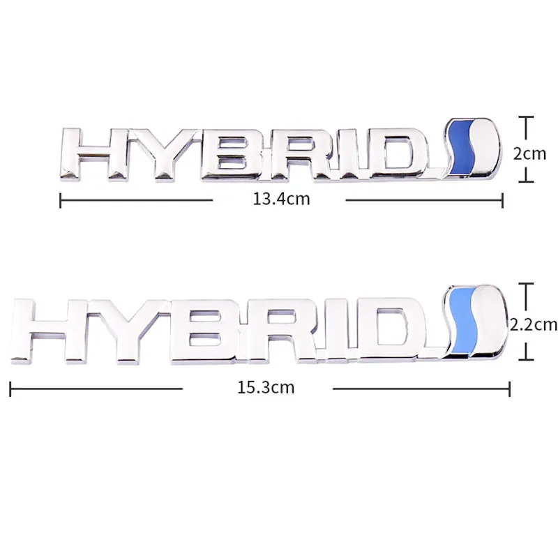 3D 메탈 하이브리드 로고 후면 트렁크 엠블럼 배지 사이드 펜더 스티커, 도요타 프리우스 Rav4 캠리 프리우스 크라운 Auris TRD용 데칼
