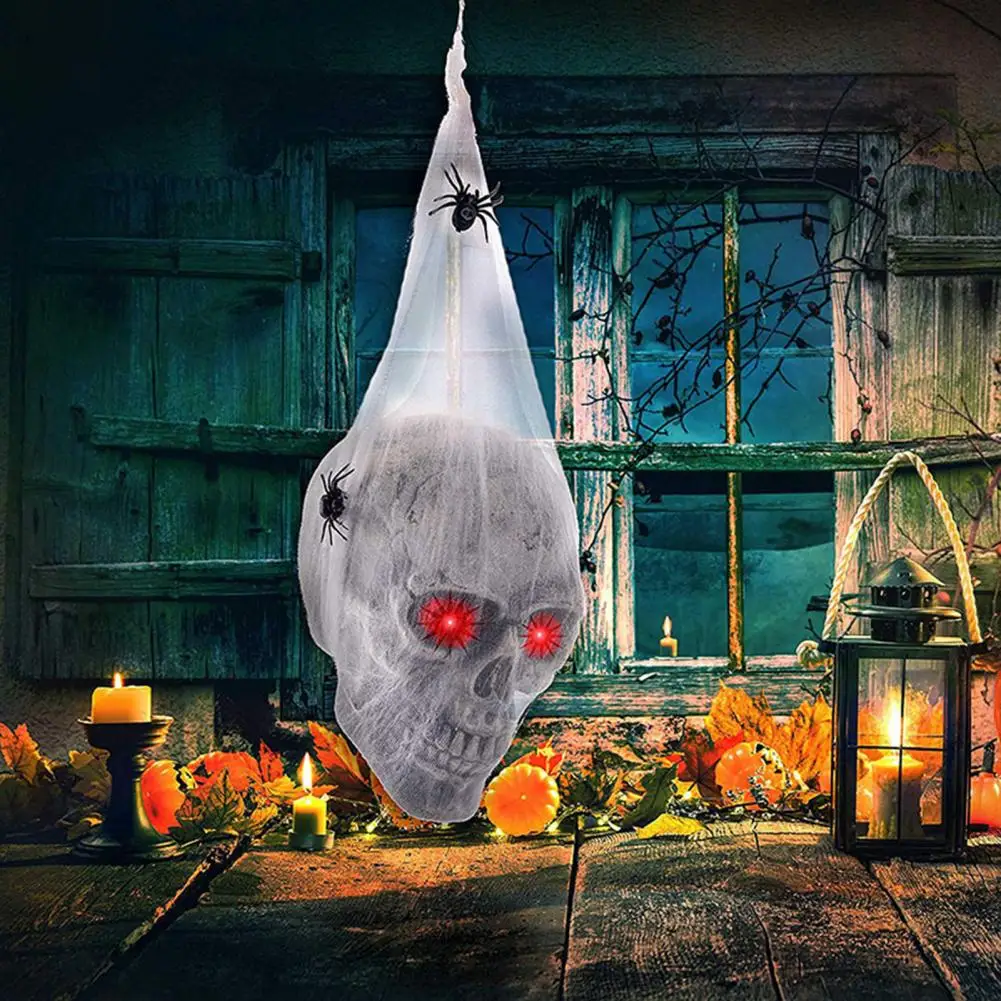 Decorazione Di Halloween Scheletro Animato Con Sensore Di Movimento – Urla E Occhi Rossi – Per Interni Ed Esterni – 30 Cm