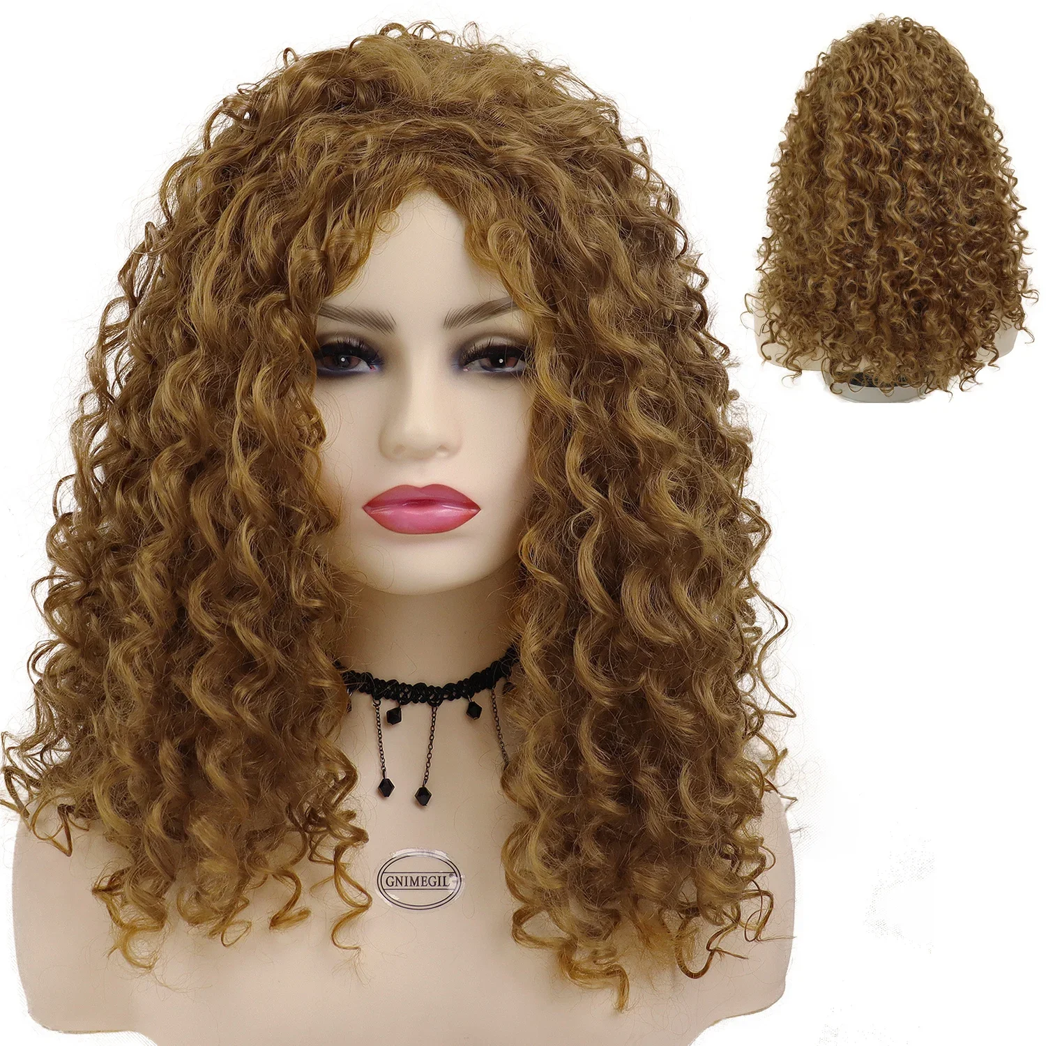 Synthetic Ginger Color Wig Long Curly Wigs for Women Soft Thick Wig Deep Wave Afro Female Hair Costume Party synthetic wig