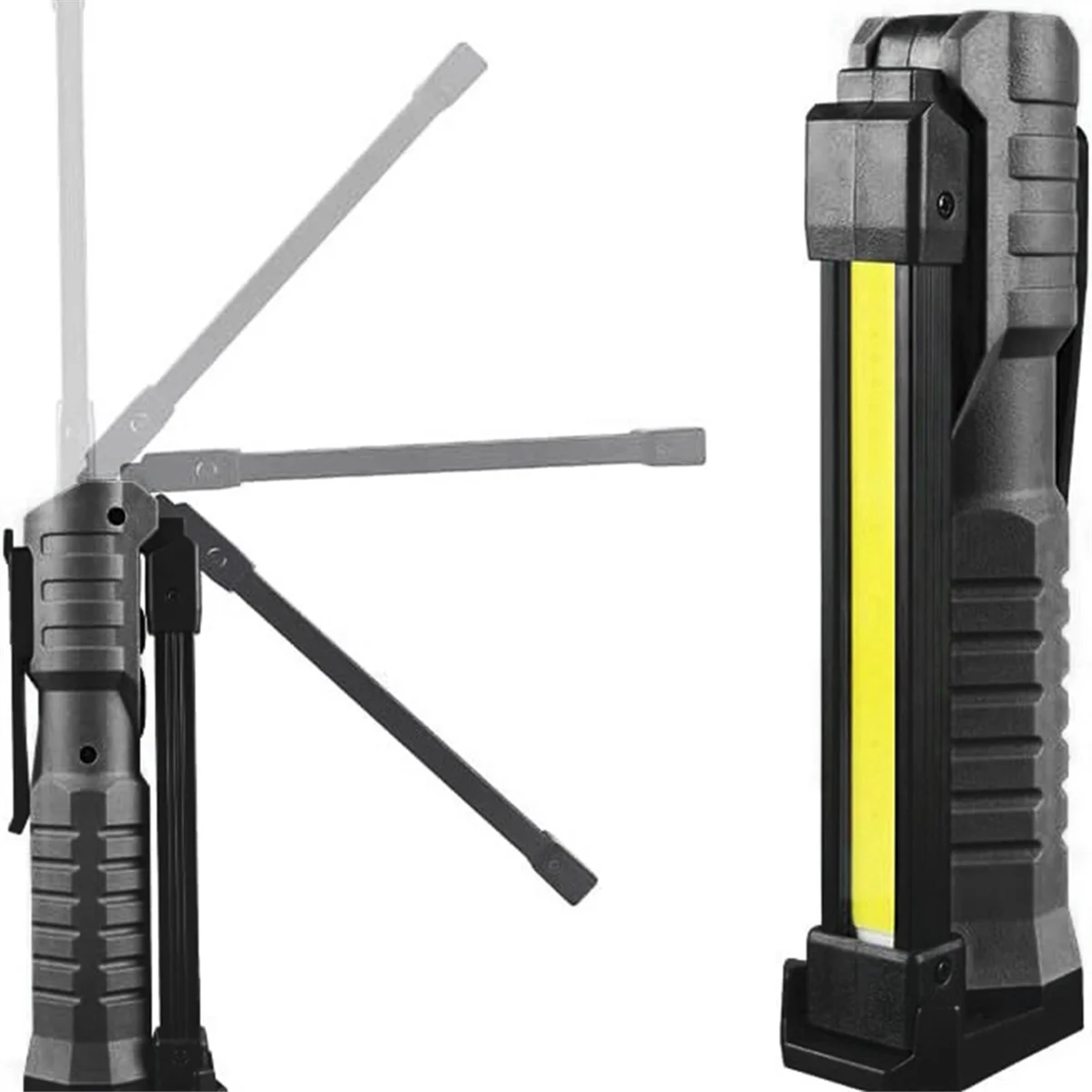 BAAU USB Rechargeable LED Work Light COB Lantern with Power Capacity Indicator Handled Flashlight for Outdoor Car Repair