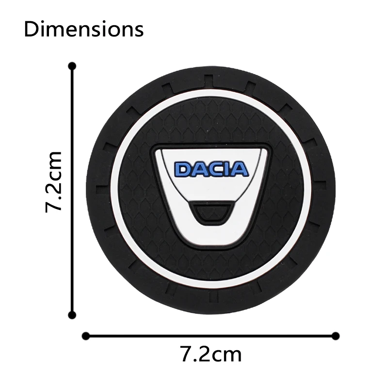 2Pcs Car Coasters Water Cup Slots Non-Slip Mat Water Cup Pad Auto Accessories For Dacia Logan Mcv 2 Duster Sandero Lodgy Dokker