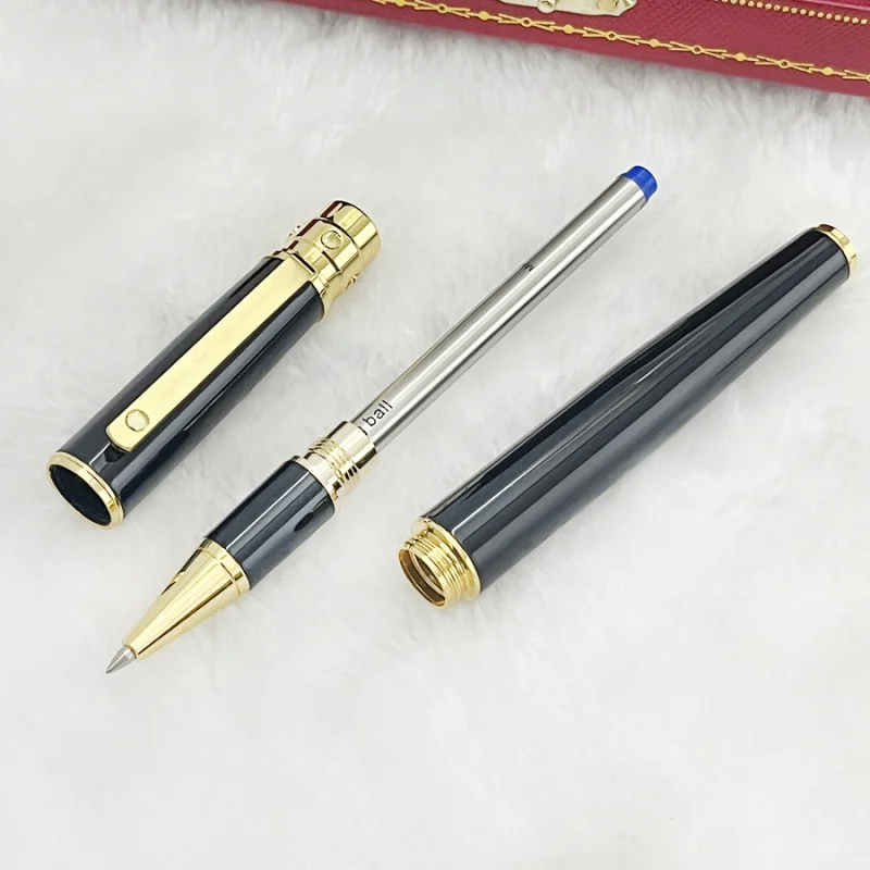 YAMALANG Classic Matte Metal Barrel Roller Ball Pen con numero di serie che scrive cancelleria di lusso liscia