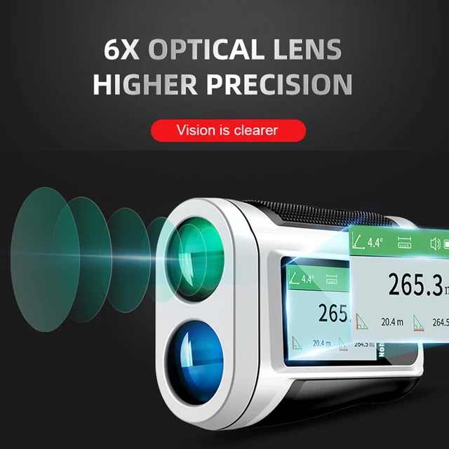 Nohawk Side Screen Display Laser Rangefinder With Golf Ballistic Compensation Flagstick Lock And Vibration Memory Mode