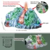 Dinosaur Toys for Kids Mist-spouting Volcano And Climbing Track Train Kit Toys for Boys/Girls Home schoolers Gift for Party Deco 3