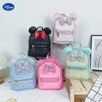 Anime Disney Children's Bags Girls Fashion Sequin Bow Ears Minnie Mickey Cute Backpack Schoolbag Boys Girls Christmatrs Gifts 1