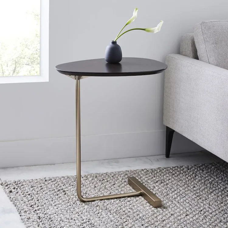 Star Simple Modern Side Table Iron Art Sofa Corner Table Lazy Bedside Reading Oval Coffee Table Tea Solid Wood Countertop MJ1103
