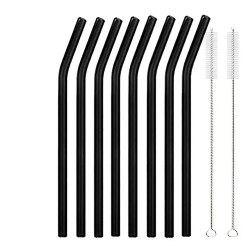 8pcs Black Bent