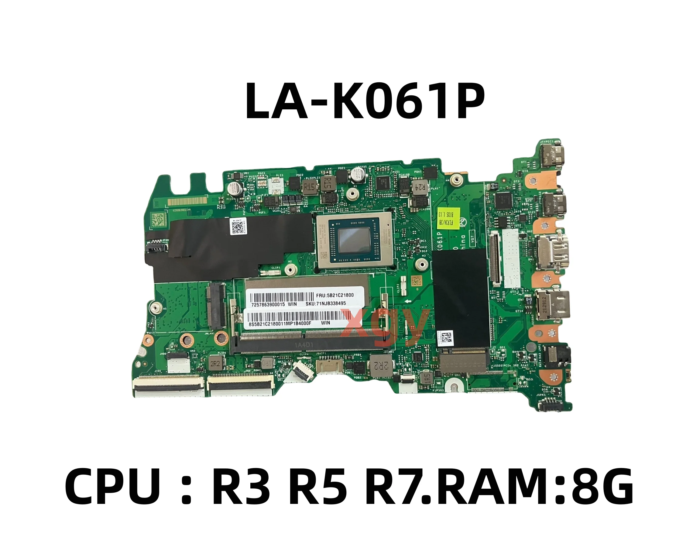 

For Lenovo ThinkBook 15 G2 ARE Notebook Mainboard Laptop 5B21C22444 5B21C16278 LA-K061P/LA-K062PR3 R5 R7 Motherboard Full Tested