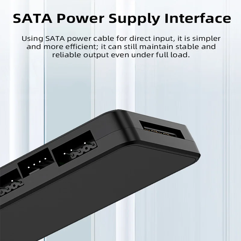 TEUCER LP-10 ARGB Controller Cooling Fan 1 To 10 Hub 5V AURA SYNC Hub Sata Powered 4-pin PWM Magnetic Suction for PC Case cooling fan hub