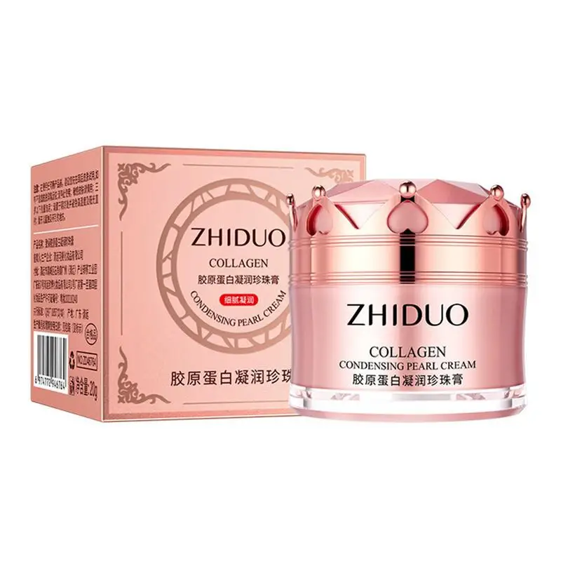 Collagen Moisturizer For Face 20g Pearl Cream For Face Moisturizing Day And Night Moisturizer For Face Care Facial Cream To