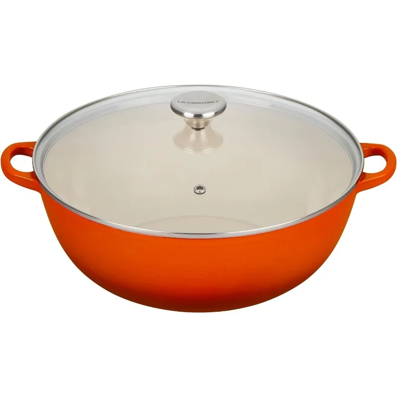 

Enameled Cast Iron Chef's Oven with Glass Lid, 7.5 qt., Flame
