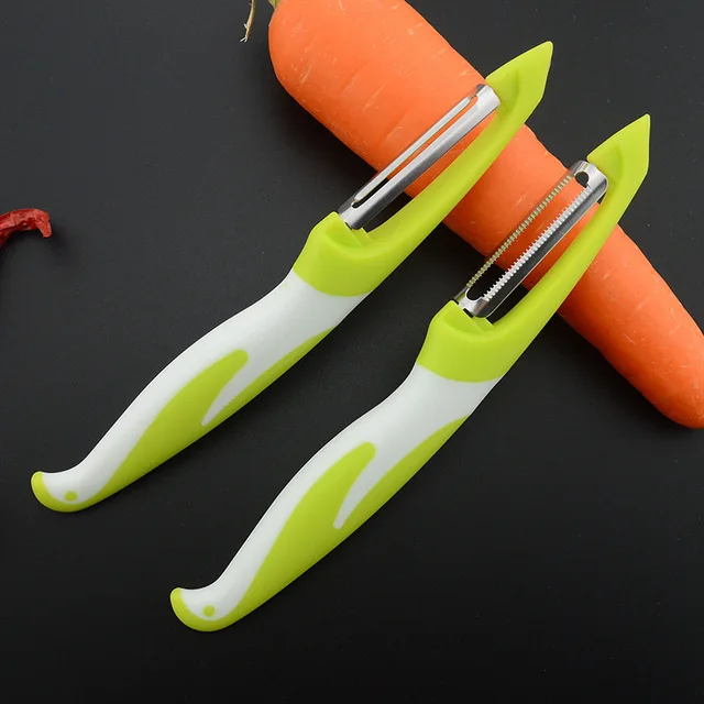 1pc in acciaio inox carota pelapatate antiscivolo frutta verdura affettatrice utensile manuale gadget da cucina 1