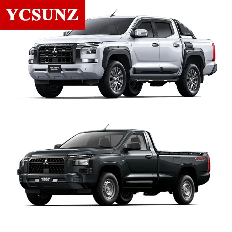 미쓰비시 트라이톤 L200 2024 2025 싱글/더블캡 차량용 3인치 슬림 펜더 플레어 휠 아치 액세서리