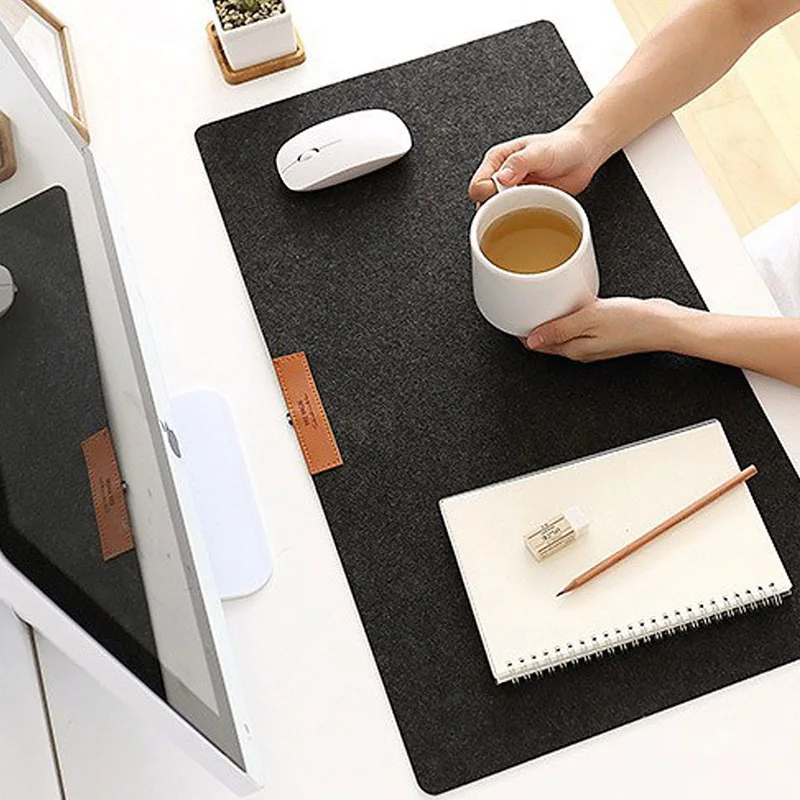 

60X30cm Felt Mouse Pad Non Woven Table Keyboard Mouse Mat For Office Home Mouse Mat Gaming Mouse Pad Non-Slip Table Desktop Rug
