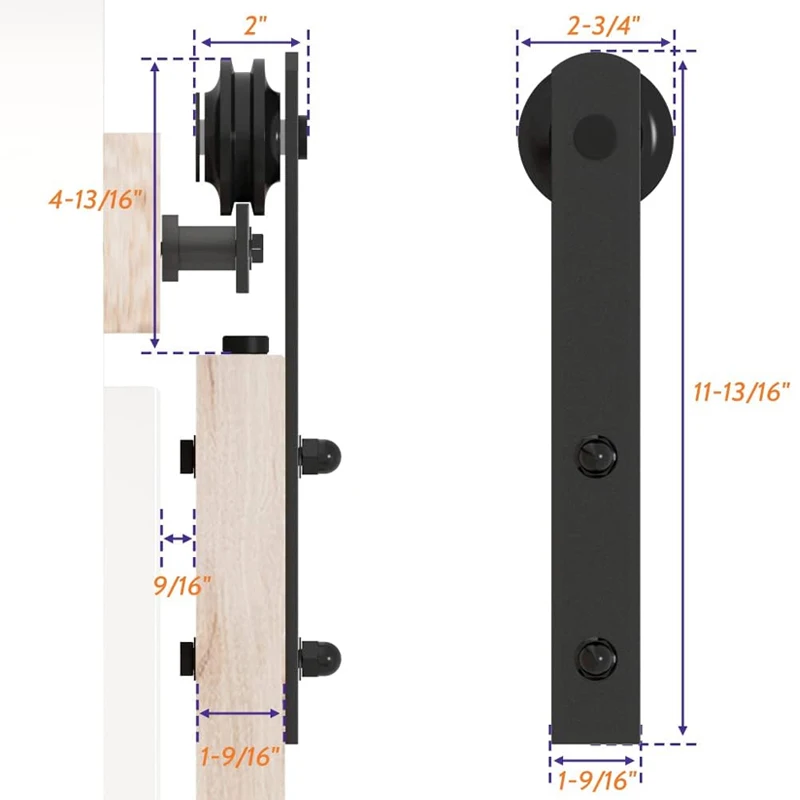kit de quincaillerie pour porte rail adapte une porte lisse et facile ensemble 04