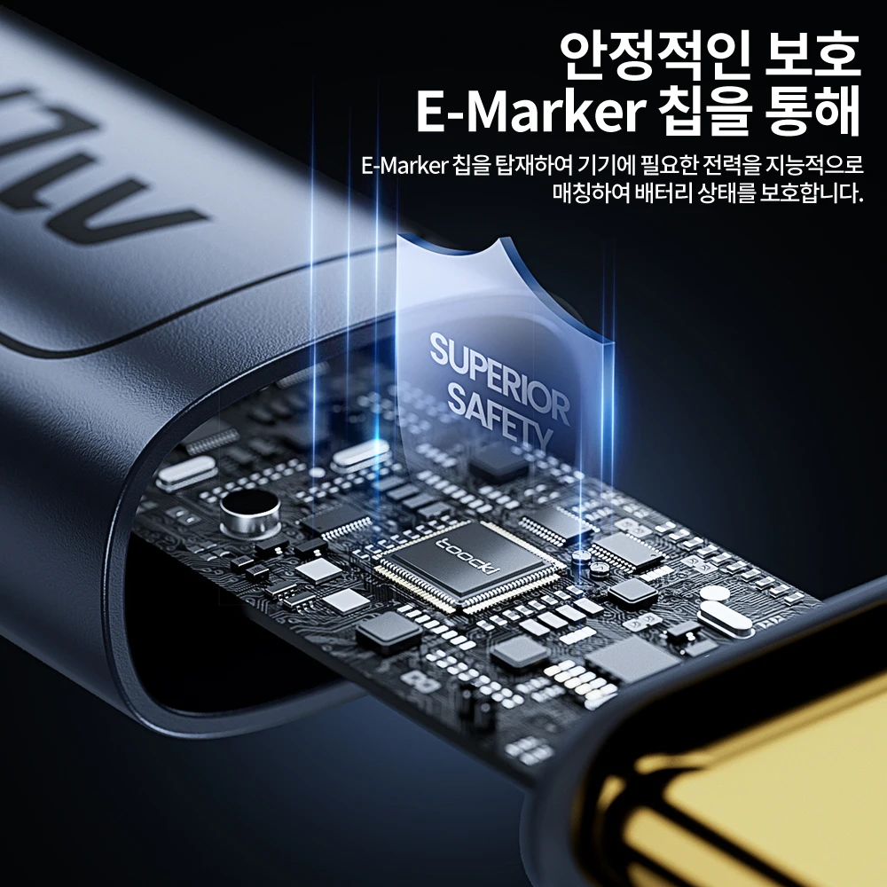 Toocki 240W USB C-USB C 케이블 LED 디지털 PD3.1 QC4.0 iPhone 15 Pro Macbook 480Mbps 데이터 코드 용 고속 충전 듀얼 C 케이블