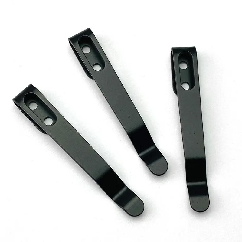 1PC Pocket Knife Clip Stainless Steel Back Clip with 3 Screws For personal DIY Folding Pocket Knife Accessories Parts