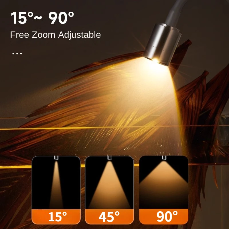 Aquarium Mini Clip-on Lamp Spotlight South American Fish Tank Landscapin Lights Led Waterproof Adjustable Angle acuario