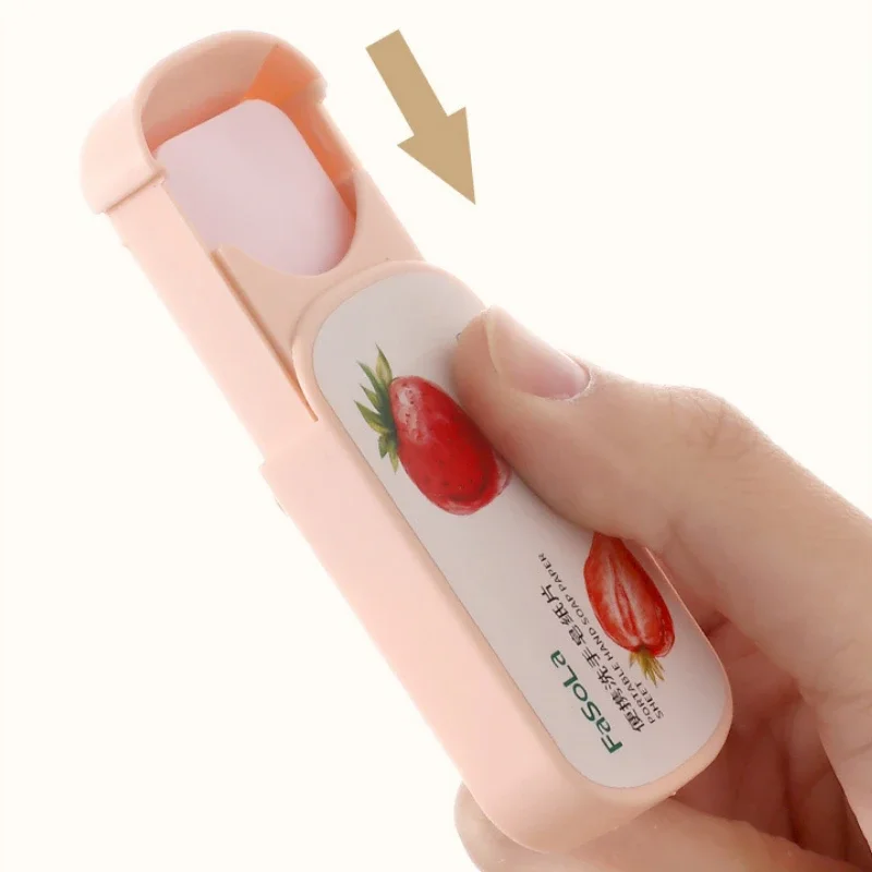 Disposable Soap Paper Portable Mini Strawberry Paper Soap Disposable Hand Washing Scented Soap Papers Hand Care Cleaning Soaps Bath Travel Supplies