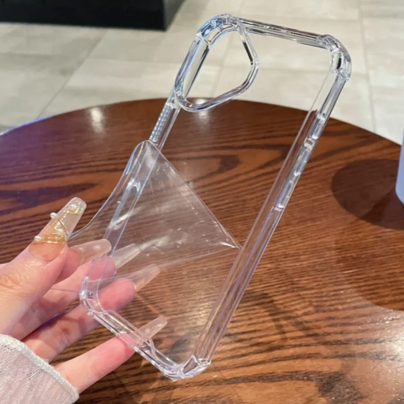 Transparent Acrylic Anti-Fall Bumper Phone Case with Glossy Hard Cover