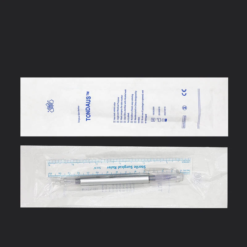 Double head Surgical Eyebrow Tattoo Skin Marker Pen Tool Accessories Tattoo Marker Pen Measuring Ruler Microblading