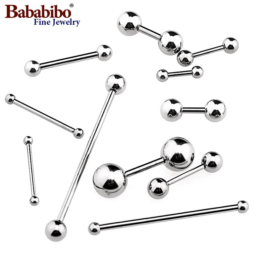 ASTM F136 Titanium Threaded Barbell Bar 6-38mm Body Jewelry Screw-in Tongue Nipple Cartilage Earring 14G 16G Micro Piercing piercing jewelry,body piercing earrings,ear piercing jewelry,belly button earrings,body piercing jewelry,body jewelry,metal jewelry