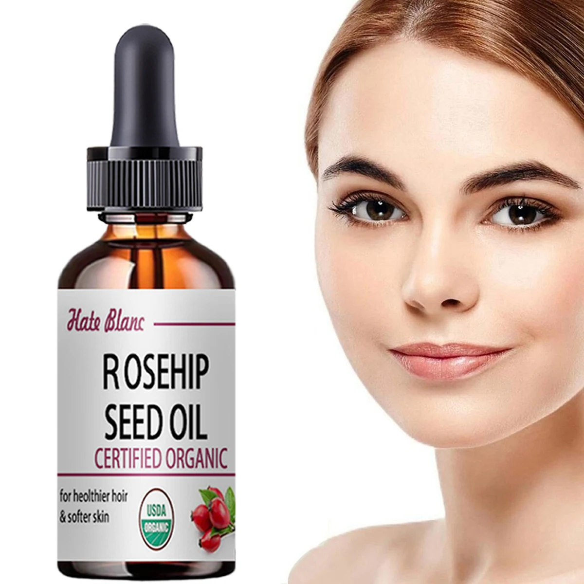 5ML/15ML/30ML/50ML/Pure Essential Oils Rosehip Oil Moisturizing Brighten Skin Color Essential Oil Anti-Dry Anti-Aging Face Essen 2