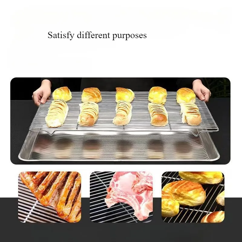 1pc, Stainless Steel Outdoor Barbecue Grill, Water Filter Rack, Bread Cooling Net, Oil Filter Net, Barbecue Net. Bbq Accessories