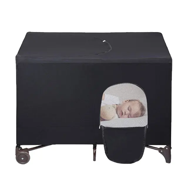 아기의 안전하고 편안한 수면을 위한 휴대용 암막 침대 캐노피 커버