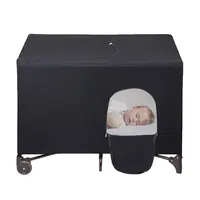 Blackout Crib Canopy Cover Stretchable Breathable Portable Baby Bed Blackout Tent Safety Compact Sun Shade Curtain Room Decor 1