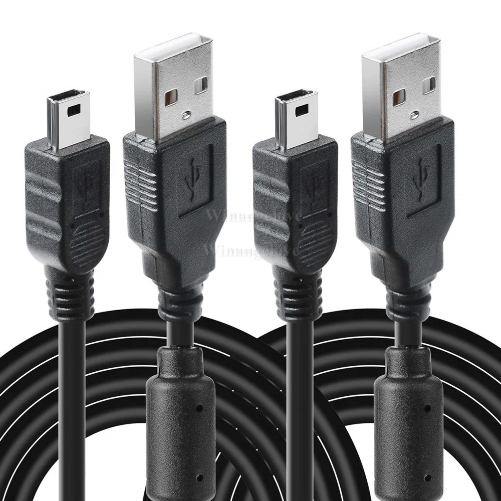 

100pcs 1.8m USB Charge Cable For ps3 For Sony Playstation PS3 handle Wireless Controller with Magnetic RingBlack Gamepad Cable