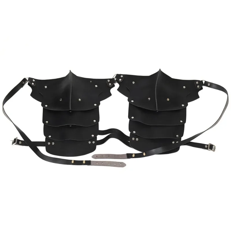 Viking Era PU Leather Armor Shoulder Armor Cosplay Props Medieval Samurai Shoulder Armor