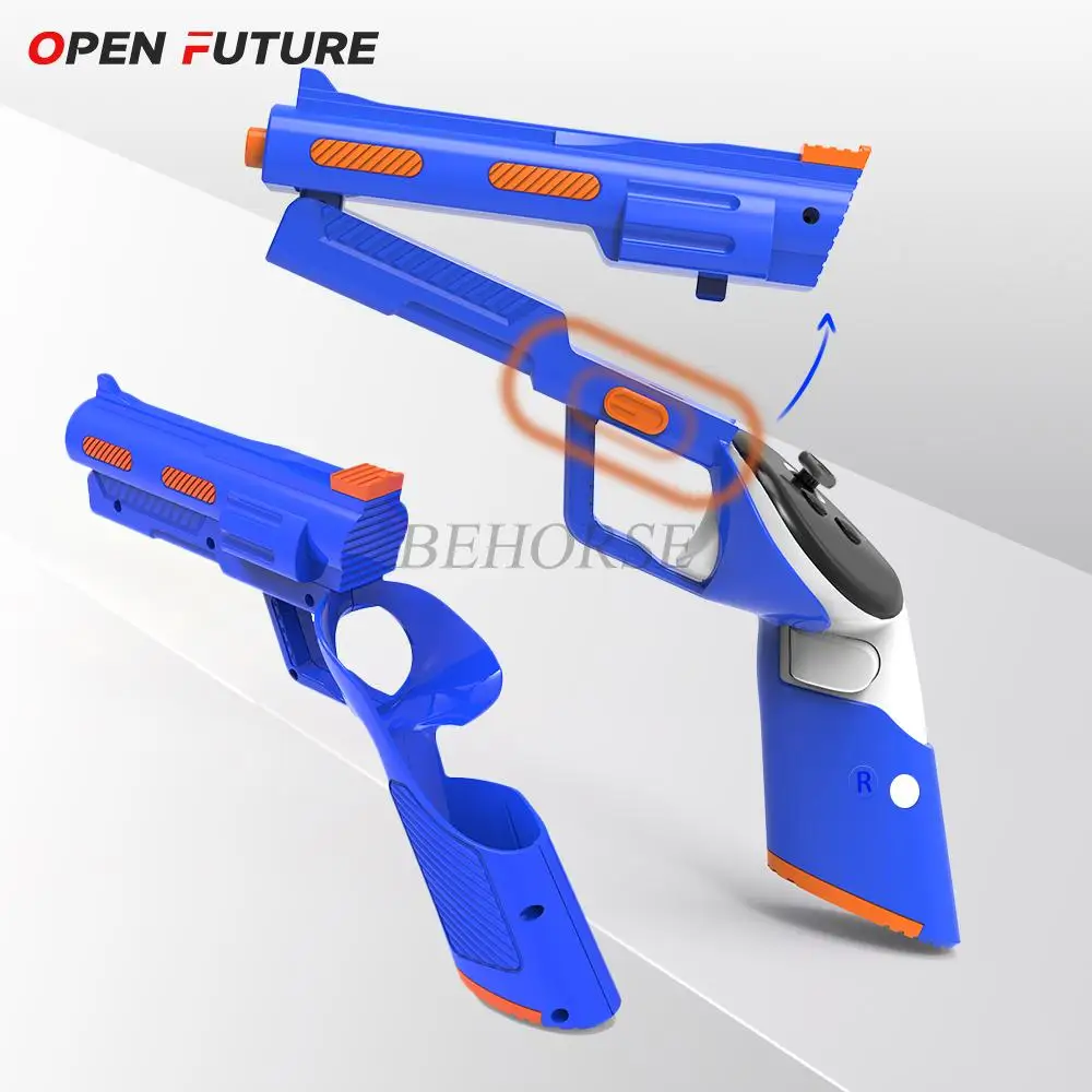 BluePistolHolsterForQuest3ControllerHolsterHandleSellveTochControllerGripShooter