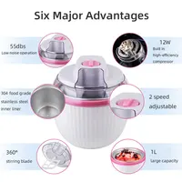 IL Ice Cream Maker,Mini Electric DIY Frozen Fruit Freezer Smoothie Blender Portable Automatic Ice Cream Machine Home Kitchen 2