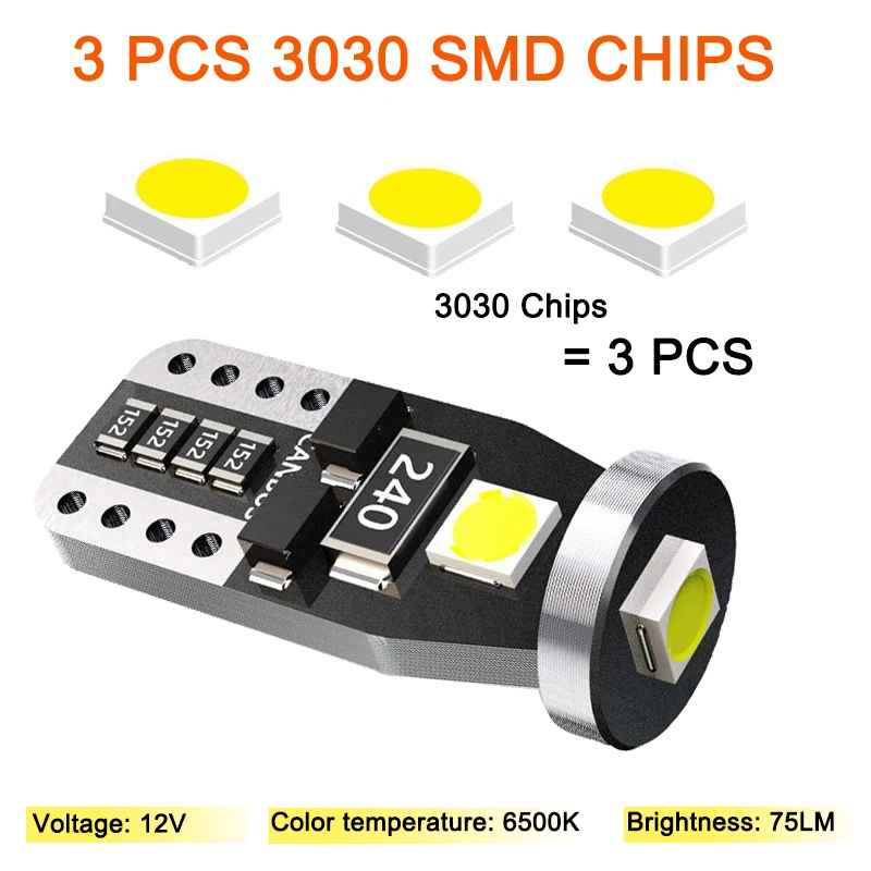 10 / T10 W5W LED  ڵ ȣ  Canbus   12V ȭƮ ڵ ׸     