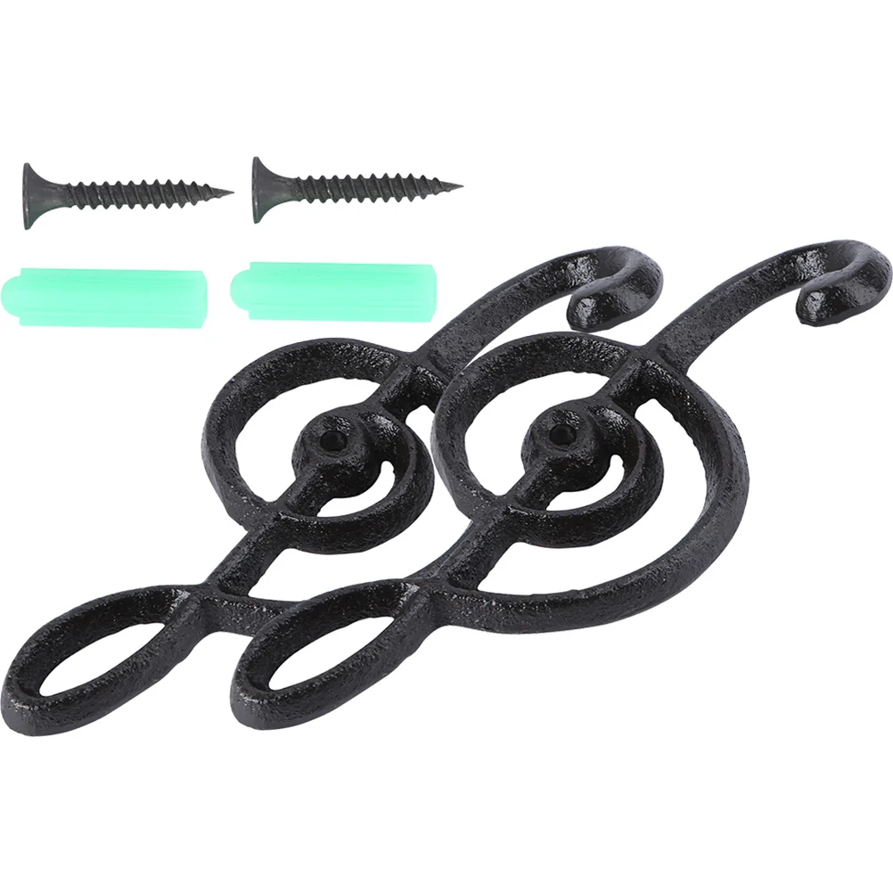 

2 Pcs Key Hooks Door Decorative Wall Purse for Wallet Metal Mounted Bag Holder Pant