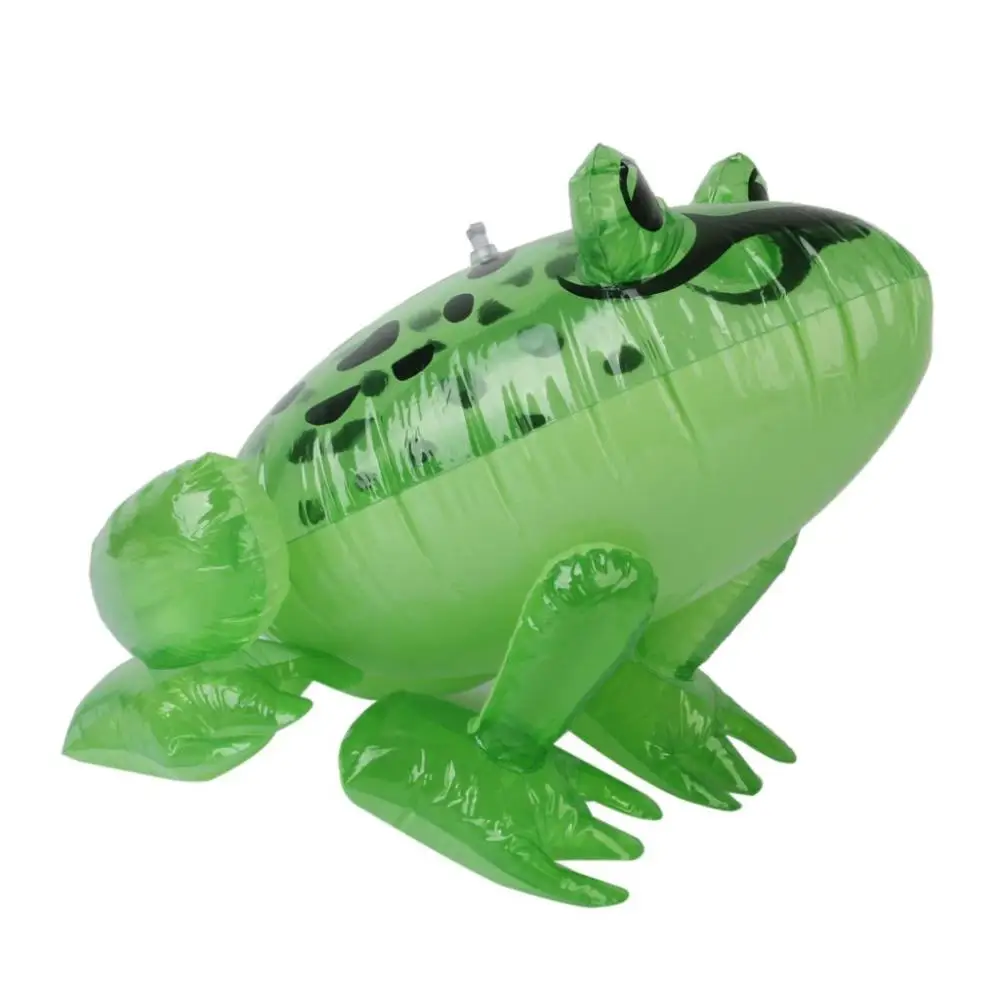 Cute Birthday Party Decor Gifts Kids Favors with Flashing Light Inflatable Toys Green Frog Blow Up Animal 4