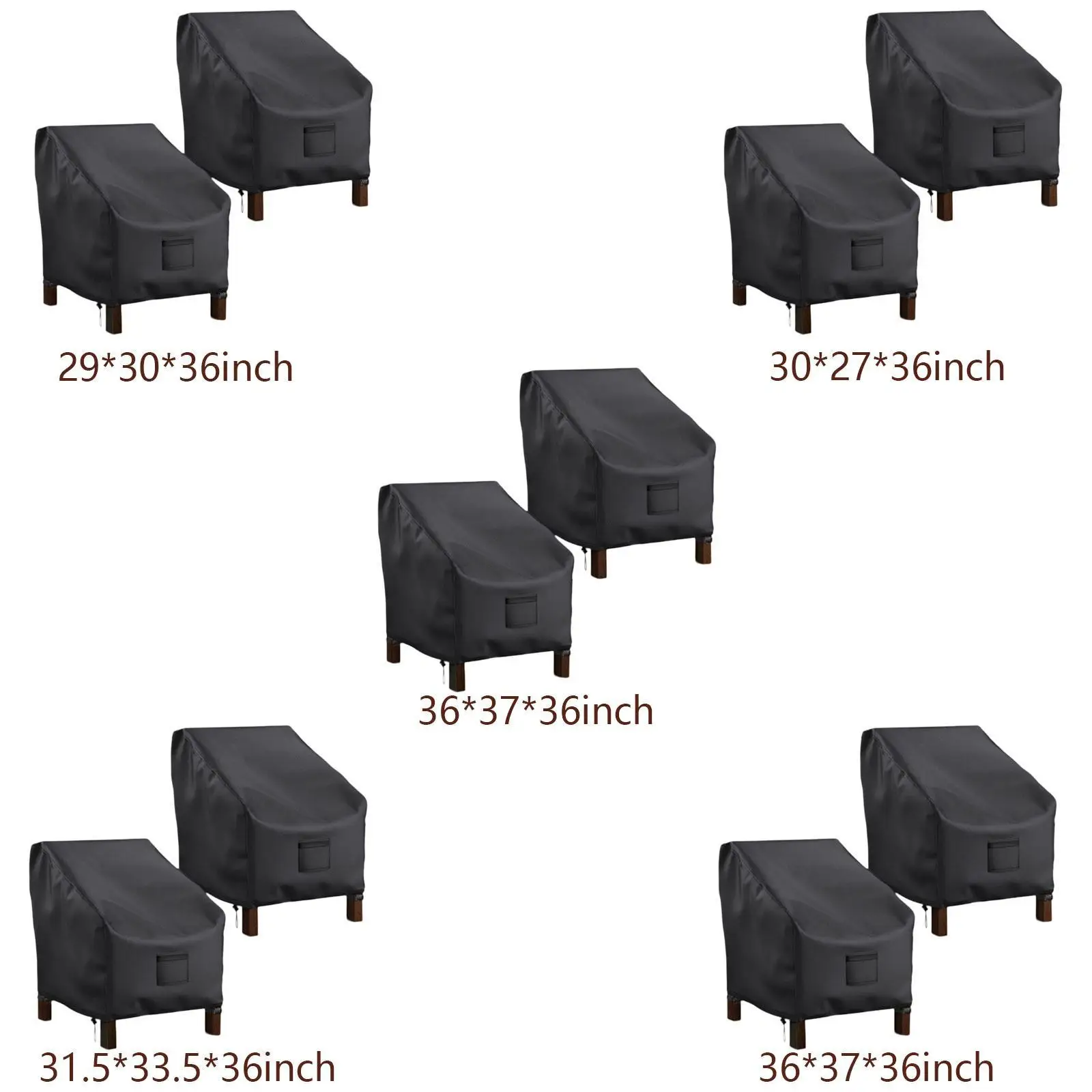 2 Heavy Duty Chair Covers Gifts, Versatile Oxford with Drawstring And Buckle Adjustment, Living Room Chair Cover