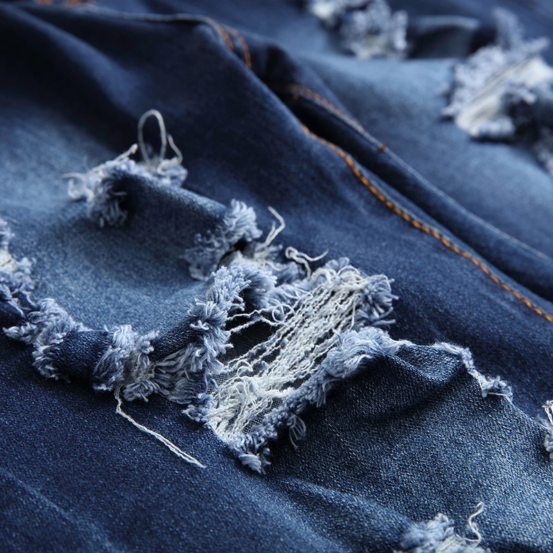Denim Designer Hole Jeans Male High Quality Ripped For Men Size 28 40 Autumn Spring HIP HOP Punk Streetwear Trousers